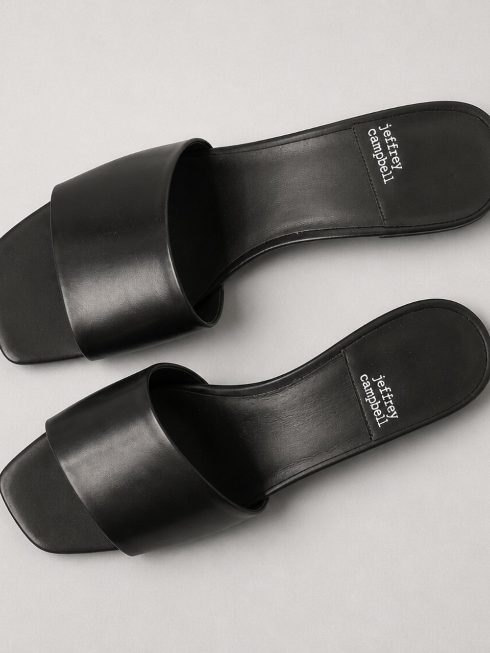 Jeffrey Campbell Raelynn Black Leather Wedge Sandals Size 9M NIB